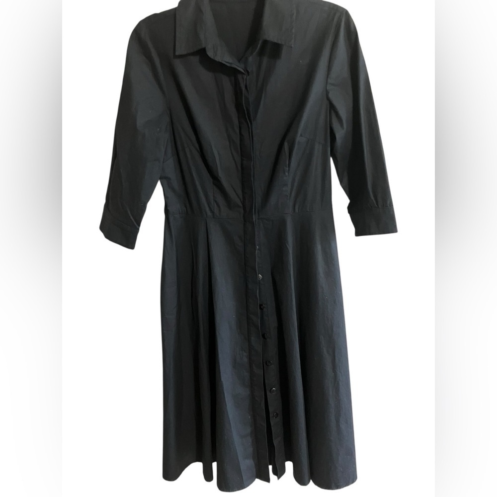 Eshakti Pinup Rockabilly Fit & Flare Swing Dance Black 3/4 Sleeve Women’s Size 8 - Picture 2 of 15